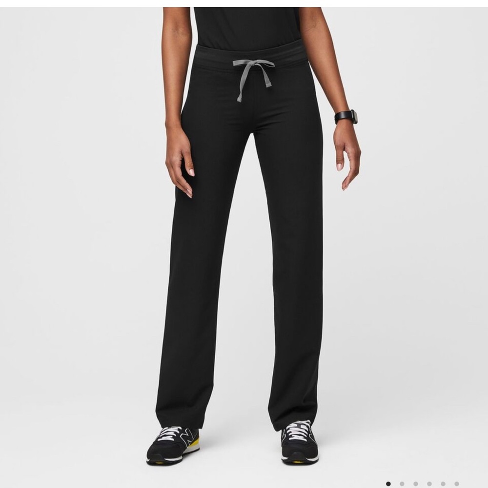 Figs women’s black Livingston, high waisted, basic scrub pants, size XL.